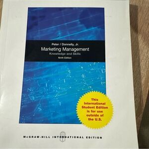 Marketing Management Soft Cover J. Paul, Donnelly, James H., Jr. P‎ 9th  Edition